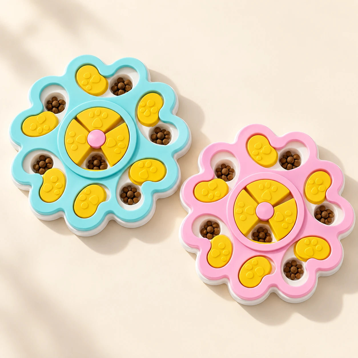 Blue and pink flower puzzles, sold separately